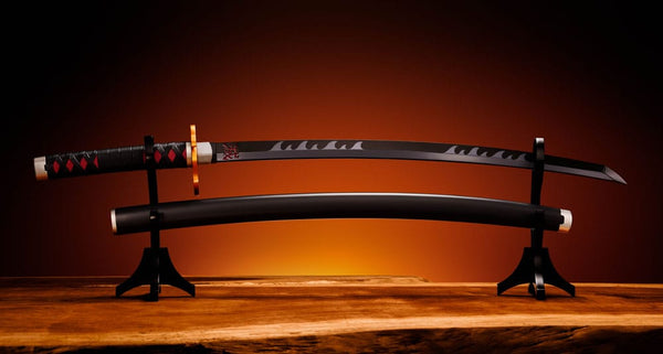 Demon Slayer: Kimetsu no Yaiba - Tanjiro Kamado: Kyojuro Rengoku´s Sword Guard Ver. - Proplica Replica 1/1 Nichirin Sword (88 cm)