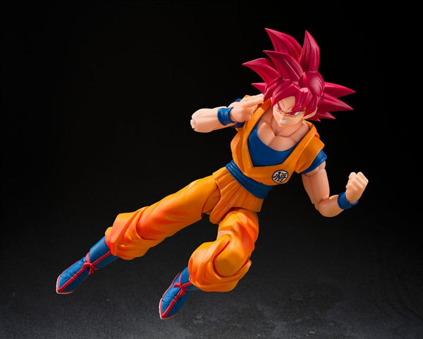 Dragon Ball Super - Son Guko: Super Saiyan God Ver. (God Aura) - S.H.Figuarts Action Figur (15 cm)
