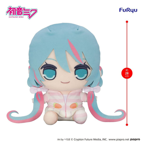 Hatsune Miku - Kyurumaru: Rabbit Ear Hood Pajama Ver. - Stor Bamse (28 cm)