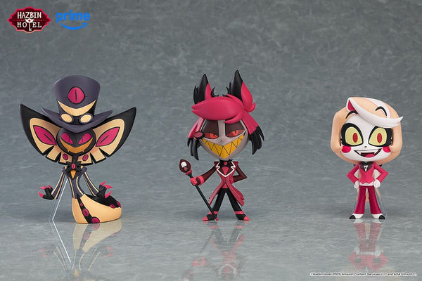 Hazbin Hotel - Alastor, Charlie Morningstar, Vaggie, Angel Dust, Husk & Sir Pentious - PVC Figurer Blind Box Assortment 6-Pack (8 cm)