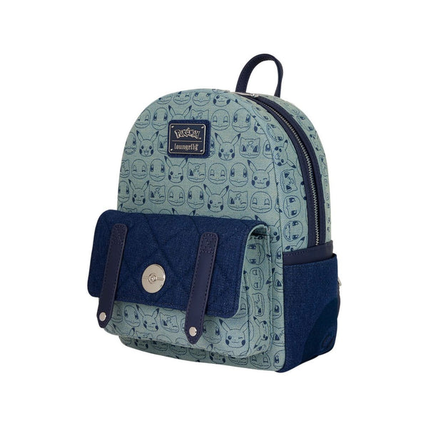 Pokemon - Faux Denim Mini Rygsæk (21 x 29 x 10 cm)
