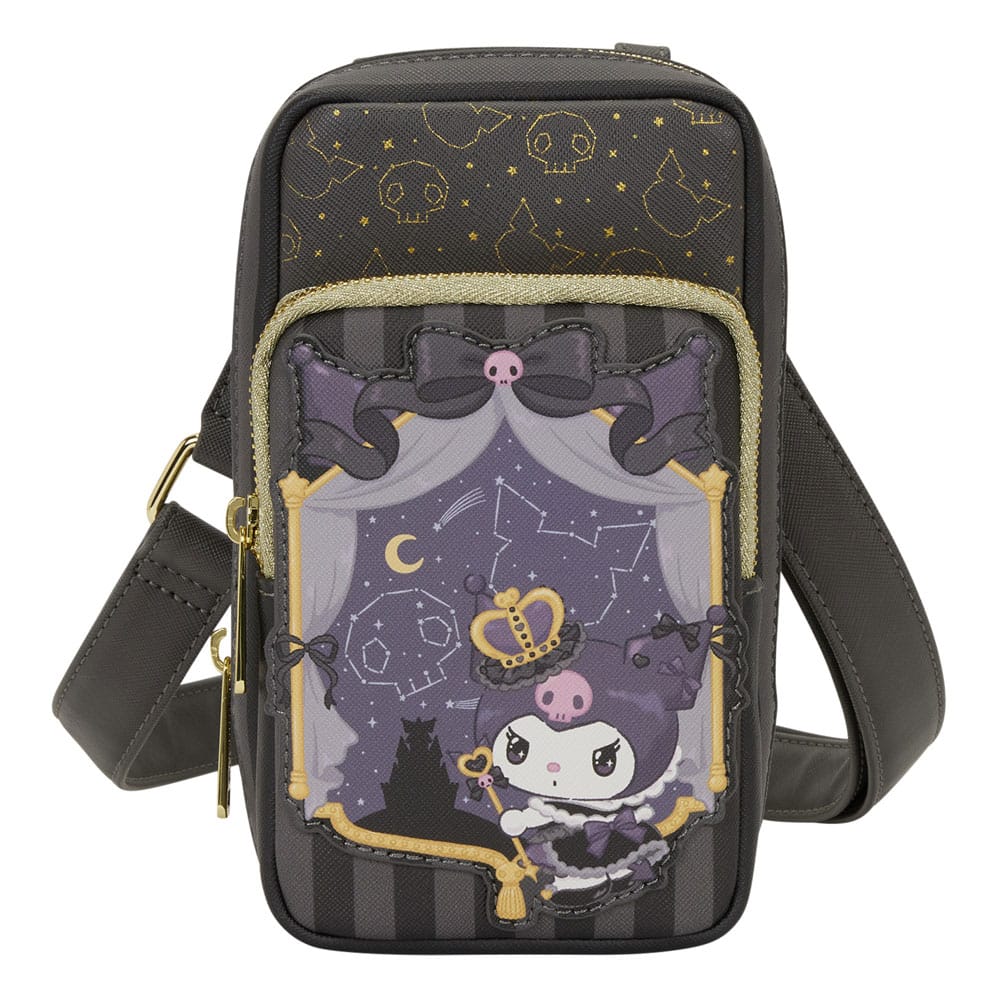 Sanrio by Loungefly - Kuromi: 20th Anniversary Ver. - Crossbody Taske med Møntpung til Mobil (18 x 18 x 16 cm)