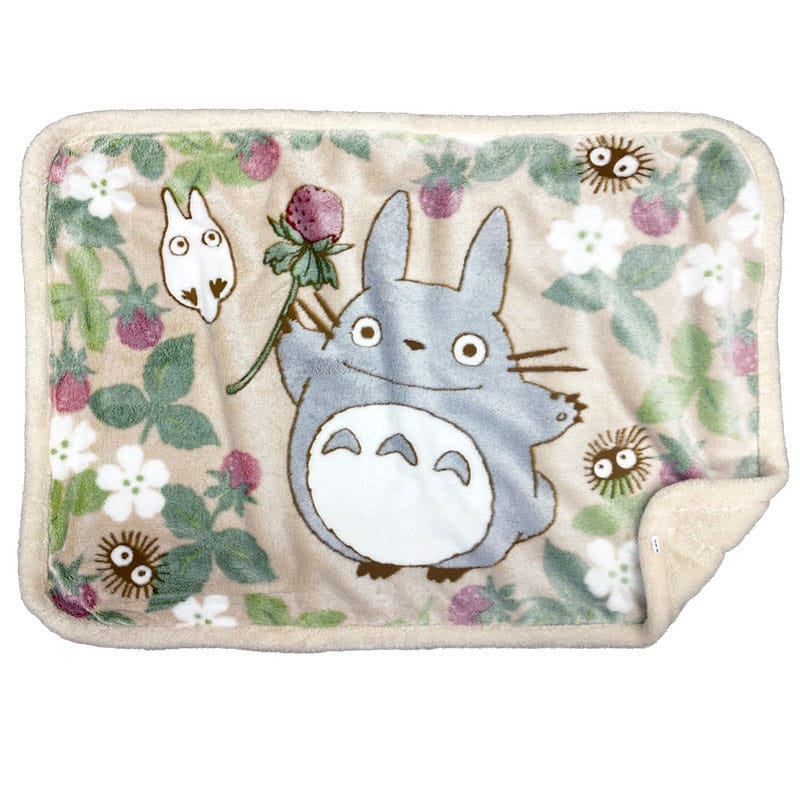 Min Nabo Totoro - Totoro Rapsberry - Fluffy plaid tæppe (Forudbestilling)
