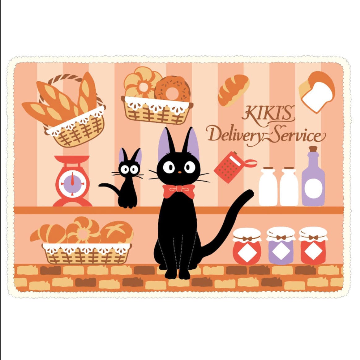 Kiki's Delivery Service - Jiji: Bakery Ver. - Blødt Tæppe (70 x 100 cm)