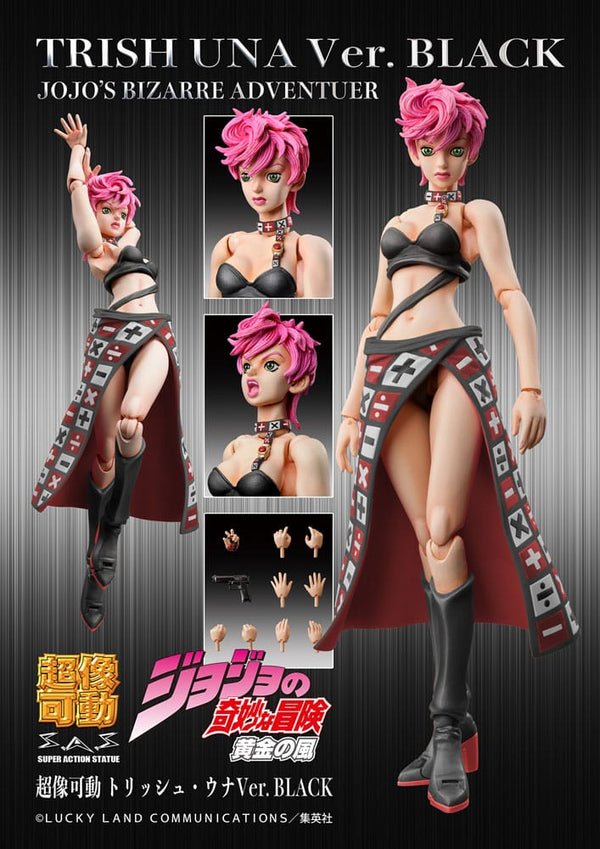 JoJo's Bizarre Adventure - Trish Una: Black Ver. - Super Action Figur (15 cm)