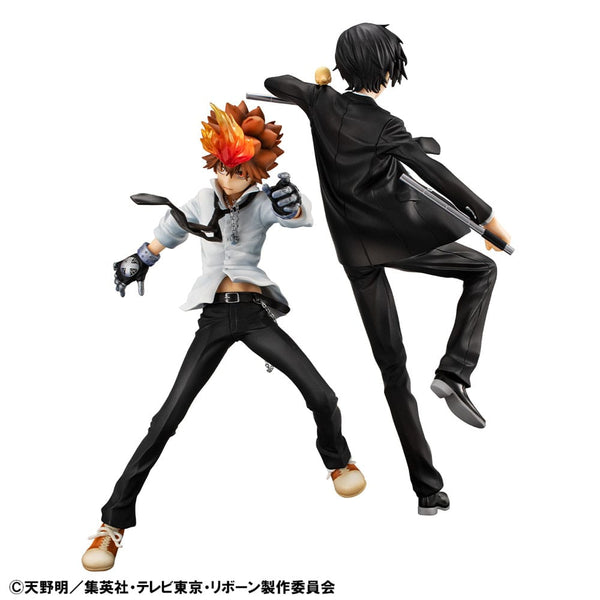Katekyo Hitman Reborn! - Tsunayoshi Sawada & Kyoya Hibari & Reborn - G.E.M. Series PVC Statue Sæt (21 cm)
