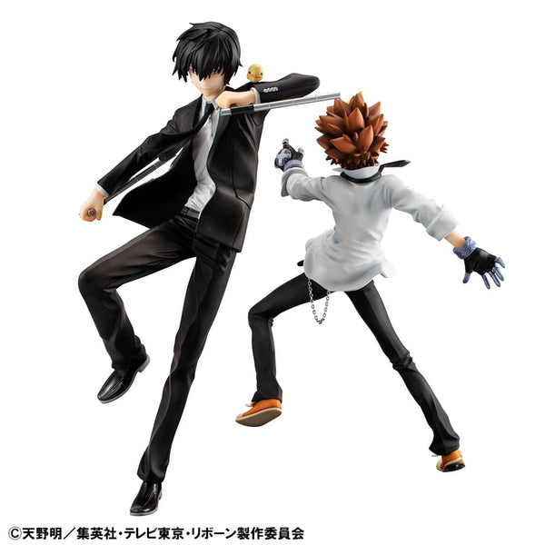 Katekyo Hitman Reborn! - Tsunayoshi Sawada & Kyoya Hibari & Reborn - G.E.M. Series PVC Statue Sæt (21 cm)