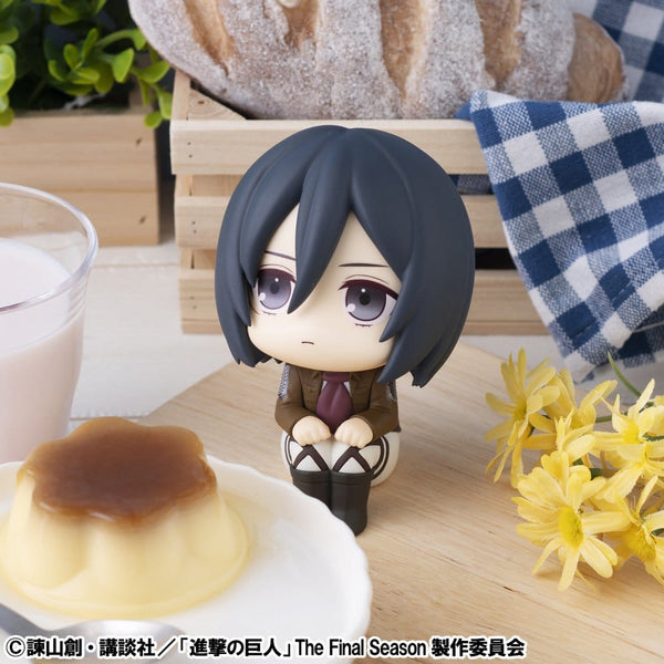 Attack on Titan - Levi: Cleaning up Ver. & Mikasa Ackerman (med gave) - Look Up PVC Statues (11 cm)