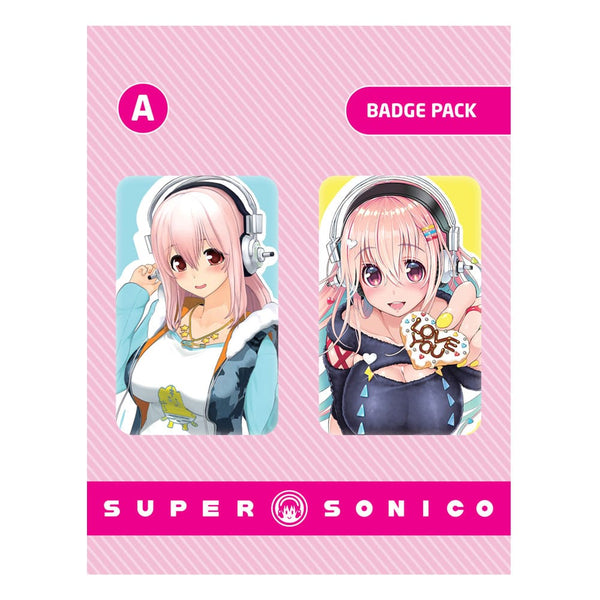 Super Sonico - Badge sæt - 2-Pack sæt A