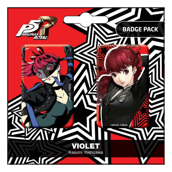 Persona 5 - Badge sæt - 2-Pack Violet / Kasumi Yoshizawa sæt