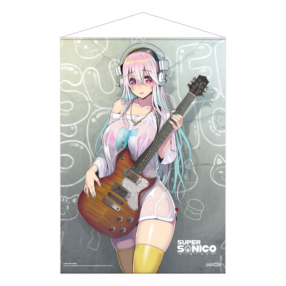 Super Sonico Super Sonico Guitar ver. wallscroll Animerch