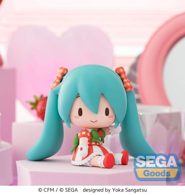 Vocaloid - Hatsune Miku: Lovely Strawberry Ver. - Fuwa Petit Chibi Figur (8 cm)