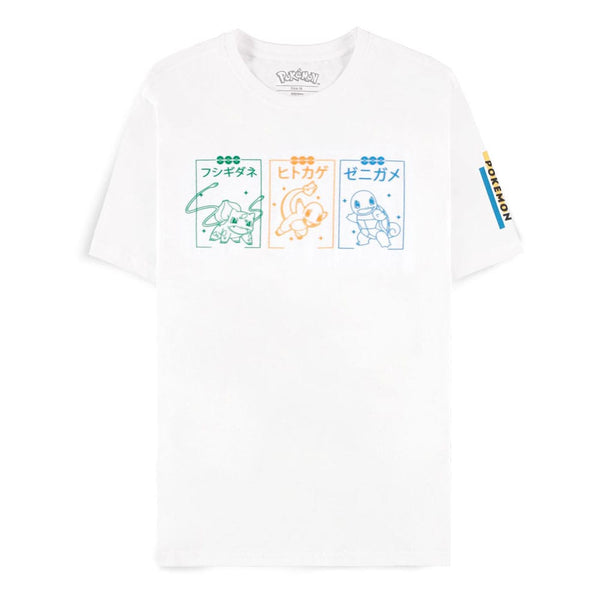 Pokemon -  Charmander, Bulbasaur, Squirtle - T-shirt (Forudbestilling)