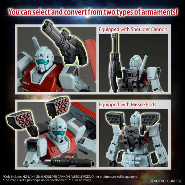 Gundam - RGM-79 GM: Shoulder Cannon & Shoulder Cannon ver. - High Grade Model kit