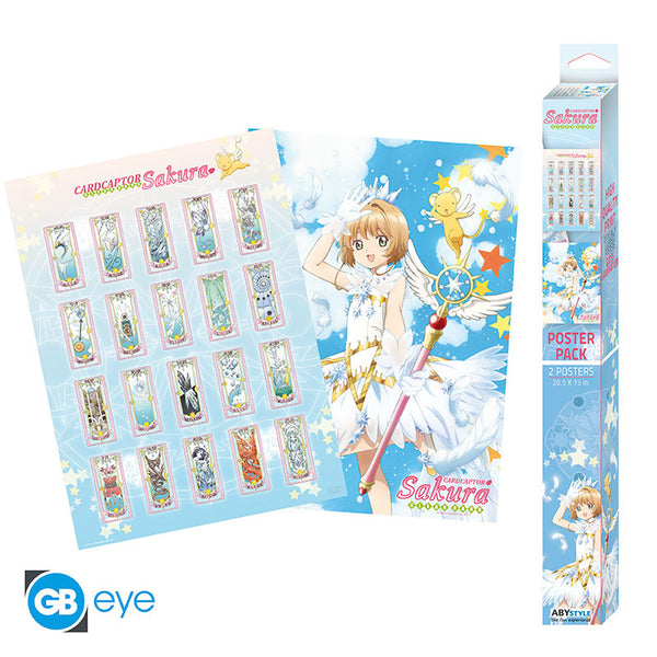 Cardcaptor Sakura - Clear Cards & Sakura og Wand - Plakat sæt