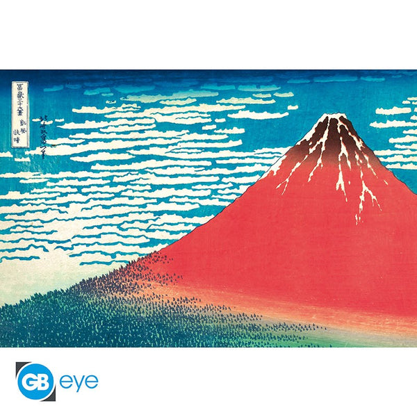Traditionel Japansk - Red Fuji af Katsushika Hokusai - Stor Plakat