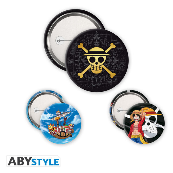 One Piece - Skull & Luffy - Badge sæt