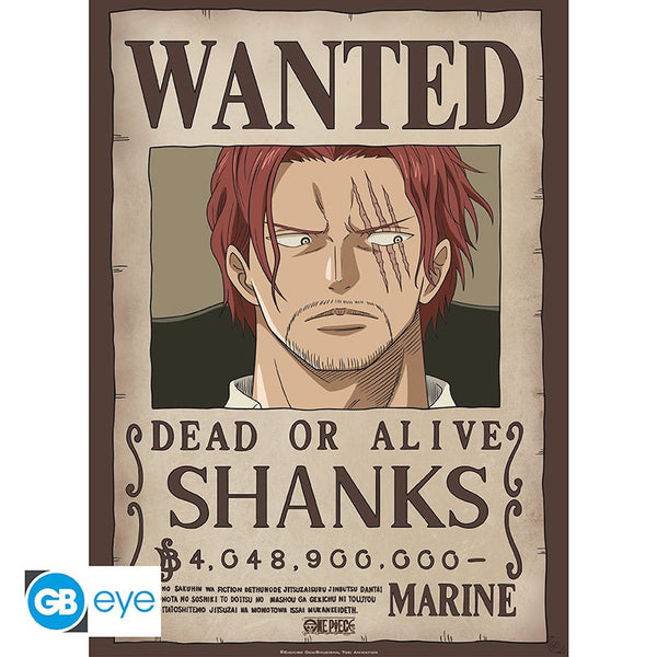One Piece - Shanks Wanted: New World ver. - Plakat
