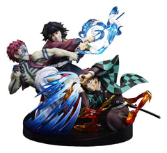 Demon Slayer: Kimetsu no Yaiba - Tanjiro Kamado & Giyu Tomioka & Akaza - PVC Figur (13 cm)