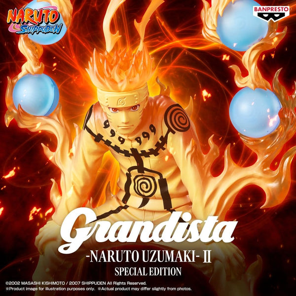 Naruto Shippuden - Naruto Uzumaki: II Special Edition Ver. - Grandista PVC Figur (27 cm)
