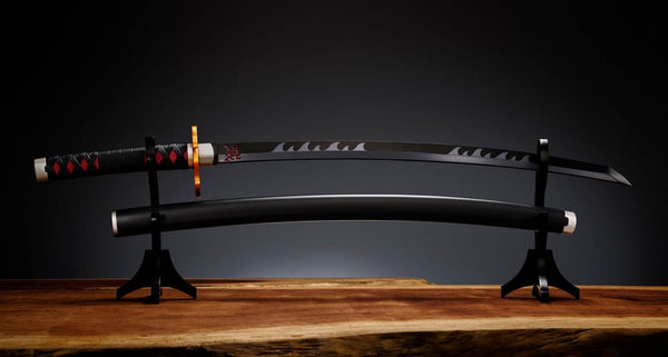 Demon Slayer: Kimetsu no Yaiba - Tanjiro Kamado: Kyojuro Rengoku´s Sword Guard Ver. - Proplica Replica 1/1 Nichirin Sword (88 cm)