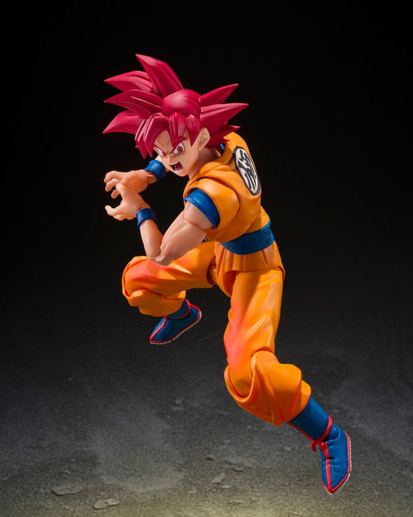 Dragon Ball Super - Son Guko: Super Saiyan God Ver. (God Aura) - S.H.Figuarts Action Figur (15 cm)