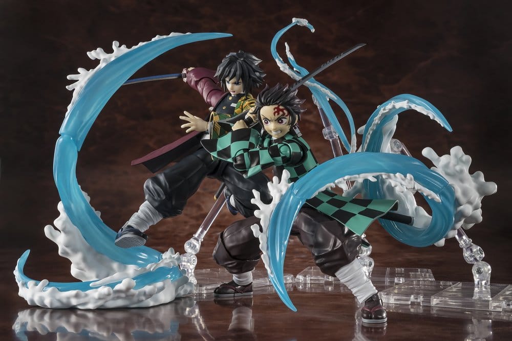 Demon Slayer: Kimetsu no Yaiba - Tanjiro Kamado & Giyu Tomioka - S.H. Figuarts Tilbehørssæt: Water Breathing Optiondele