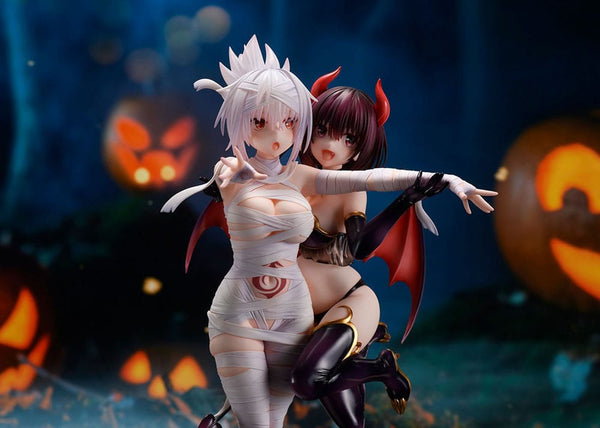 Ayakashi Triangle - Kanade Suzu, Kanade Suzu, Kazamaki Matsuri & Shirogane: Halloween Ver. - PVC figur