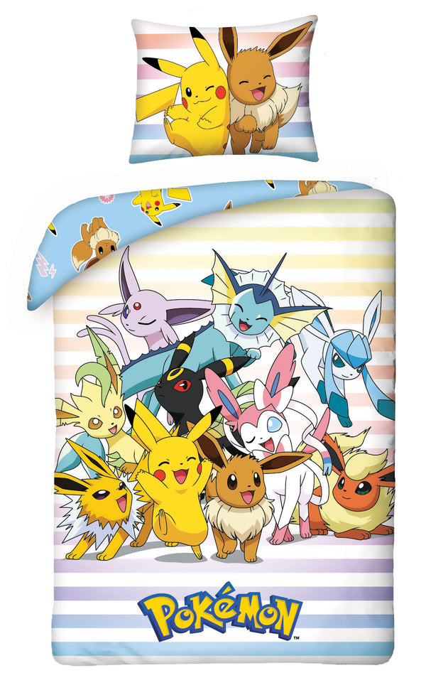 Pokémon - Pikachu, Eevee & Friends - Dyneset (135 x 200 cm / 80 x 80 cm)