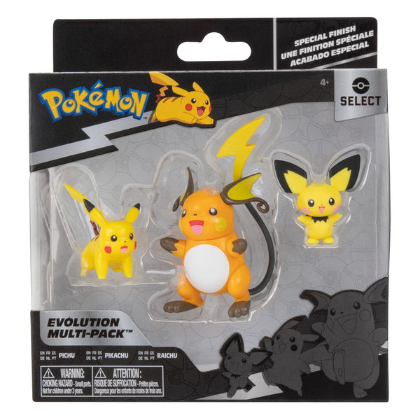Pokemon -  Pichu, Pikachu & Raichu: Select Action - Poserbar Figur