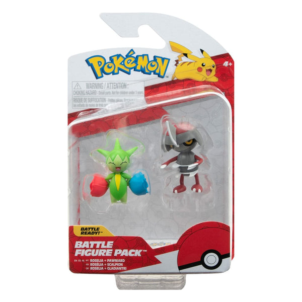Pokemon - Pawniard & Roselia: Pokémon Battle Mini - PVC Figurer