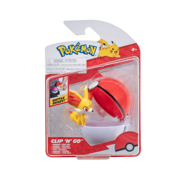 Pokemon -  Fennekin & Poké Ball: Clip 'N' Go Pokéball - PVC Figur