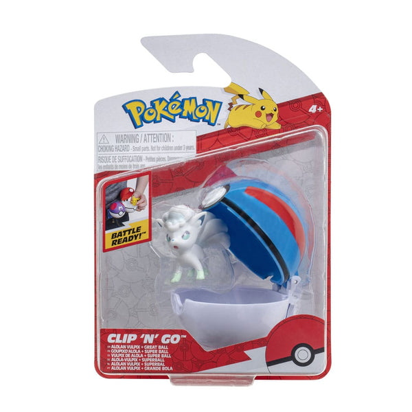 Pokemon - Alolan Vulpix: Clip 'N' Go Pokéball - PVC Figur