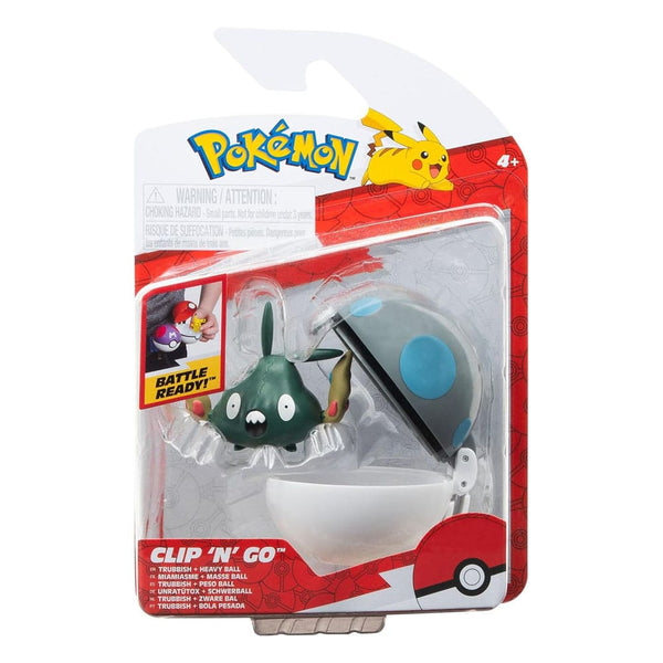 Pokemon -  Trubbish & Poké Ball: Clip 'N' Go Pokéball - PVC Figur