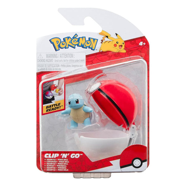 Pokemon - Squirtle & Poké Ball: Clip 'N' Go Pokéball - PVC Figur