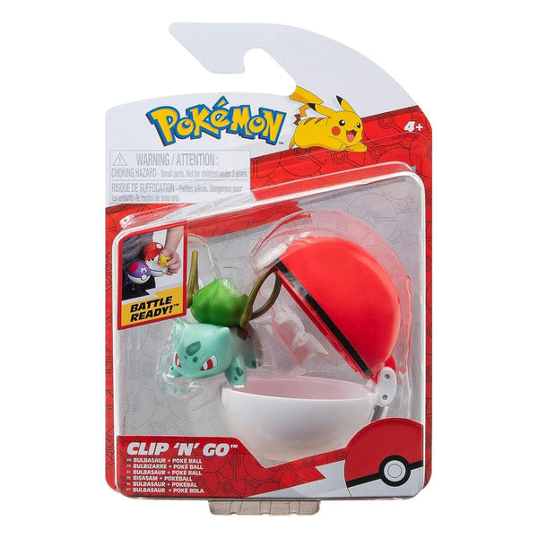 Pokemon - Bulbasaur & Poké Ball: Clip 'N' Go Pokéball - PVC Figur