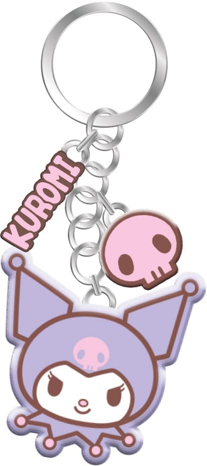 Sanrio - Kuromi - Metal Nøglering (9 x 9 x 1 cm)