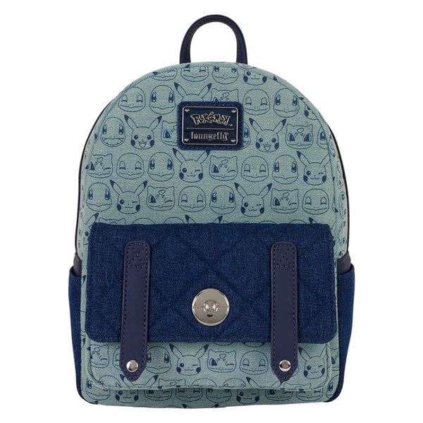 Pokemon - Faux Denim Mini Rygsæk (21 x 29 x 10 cm)