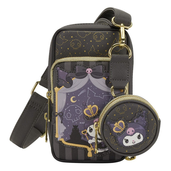 Sanrio by Loungefly - Kuromi: 20th Anniversary Ver. - Crossbody Taske med Møntpung til Mobil (18 x 18 x 16 cm)