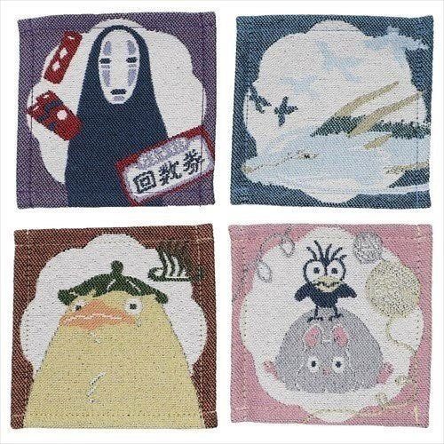 Spirited Away - Karakterer - Bordskåner 4-Pak (10 x 10 cm)