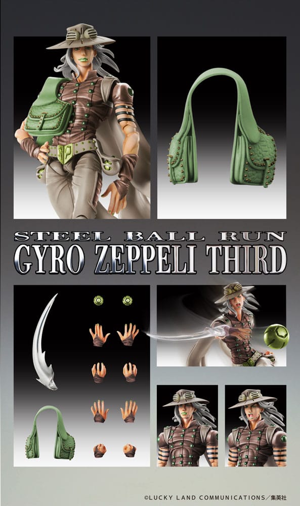 JoJo's Bizarre Adventure - Gyro Zeppeli - Super Action Figur (16 cm)