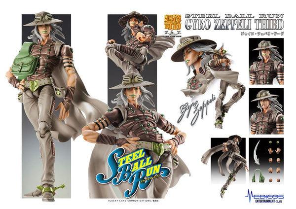 JoJo's Bizarre Adventure - Gyro Zeppeli - Super Action Figur (16 cm)
