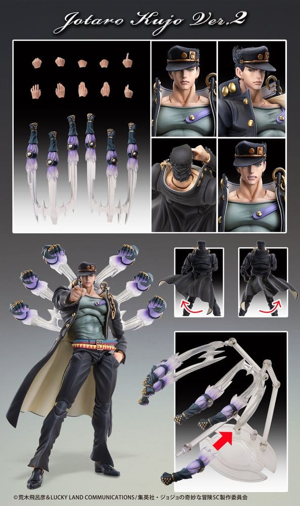 JoJo's Bizarre Adventure - Jotaro Kujo: Ver.2 - Chozokado Action Figur (16 cm)