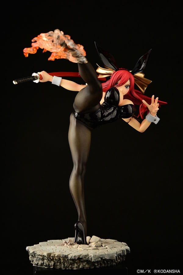 Fairy Tail - Erza Scarlet: High Kick Black Bunny ver. - 1/6 PVC figur