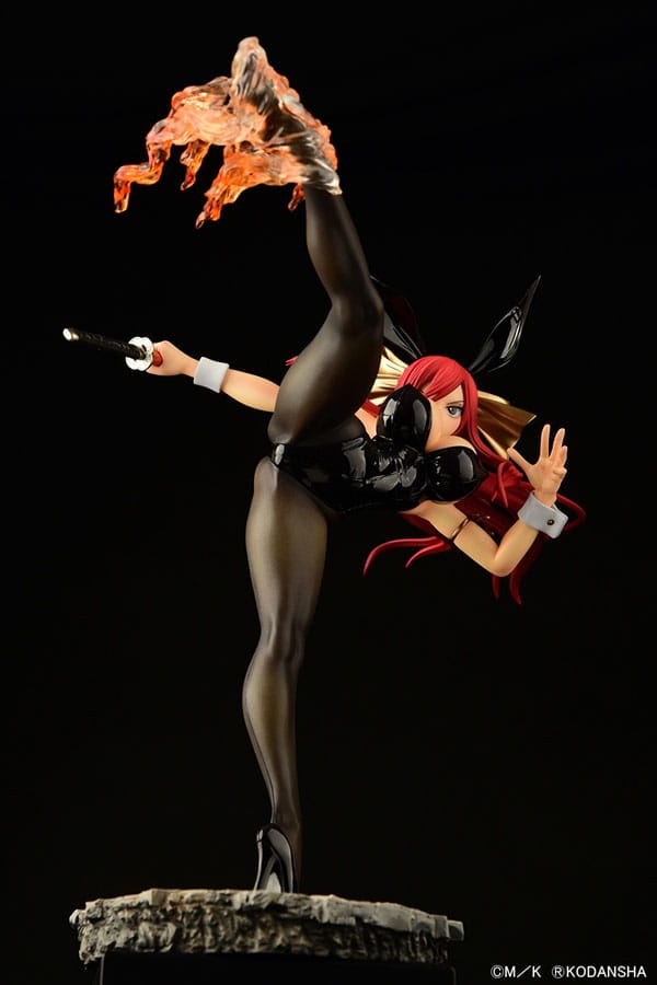 Fairy Tail - Erza Scarlet: High Kick Black Bunny ver. - 1/6 PVC figur