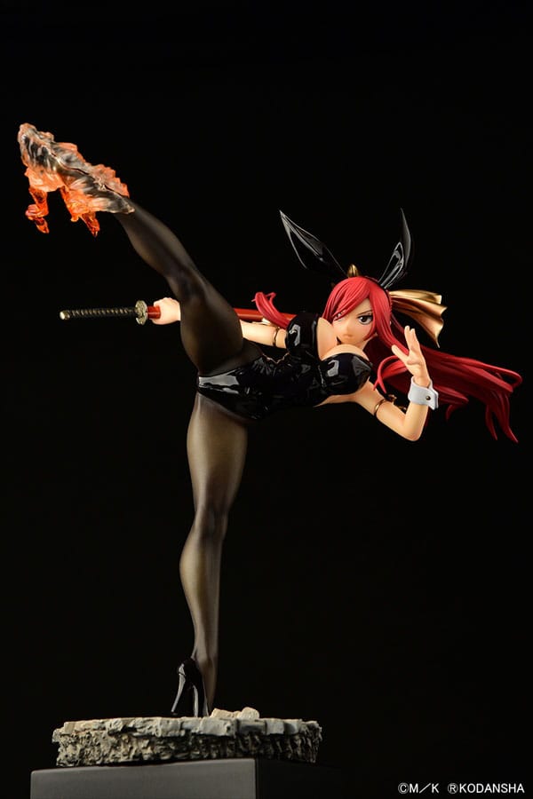 Fairy Tail - Erza Scarlet: High Kick Black Bunny ver. - 1/6 PVC figur