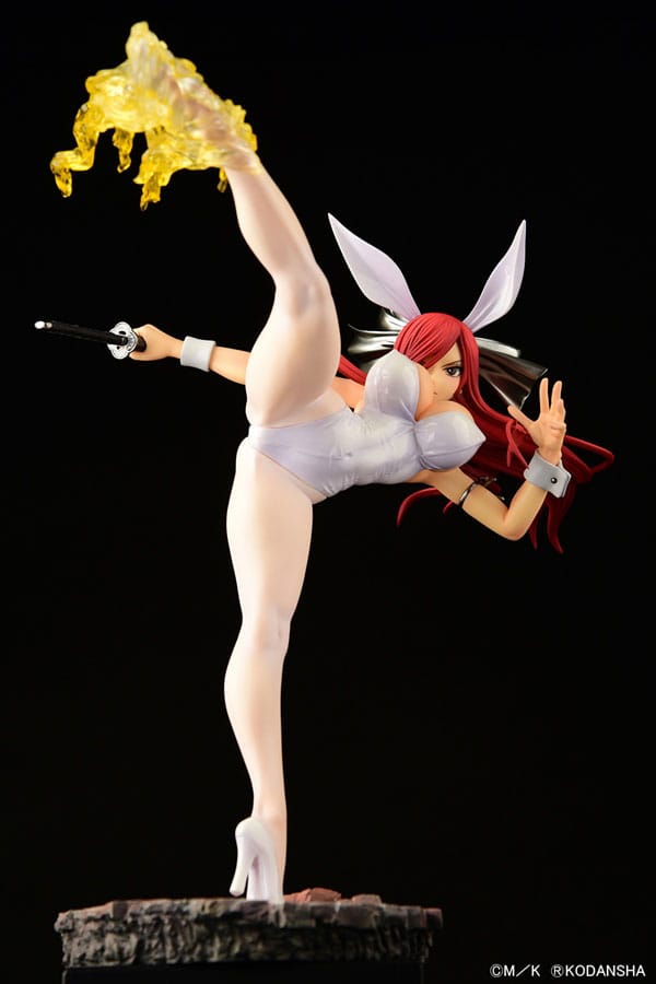 Fairy Tail - Erza Scarlet: High Kick White Bunny ver. - 1/6 PVC figur