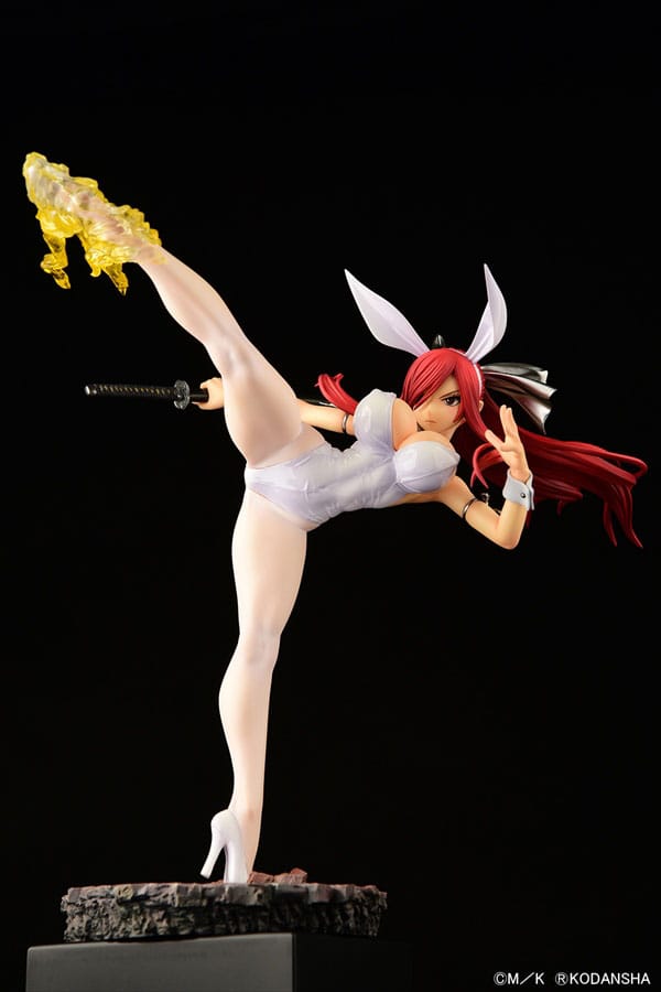 Fairy Tail - Erza Scarlet: High Kick White Bunny ver. - 1/6 PVC figur