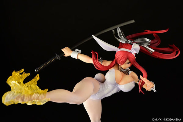 Fairy Tail - Erza Scarlet: High Kick White Bunny ver. - 1/6 PVC figur