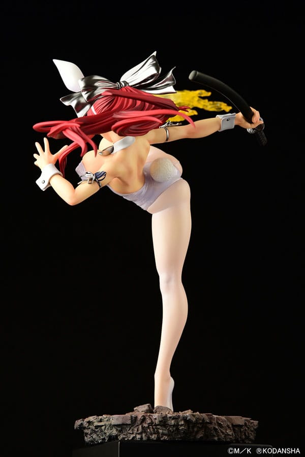 Fairy Tail - Erza Scarlet: High Kick White Bunny ver. - 1/6 PVC figur